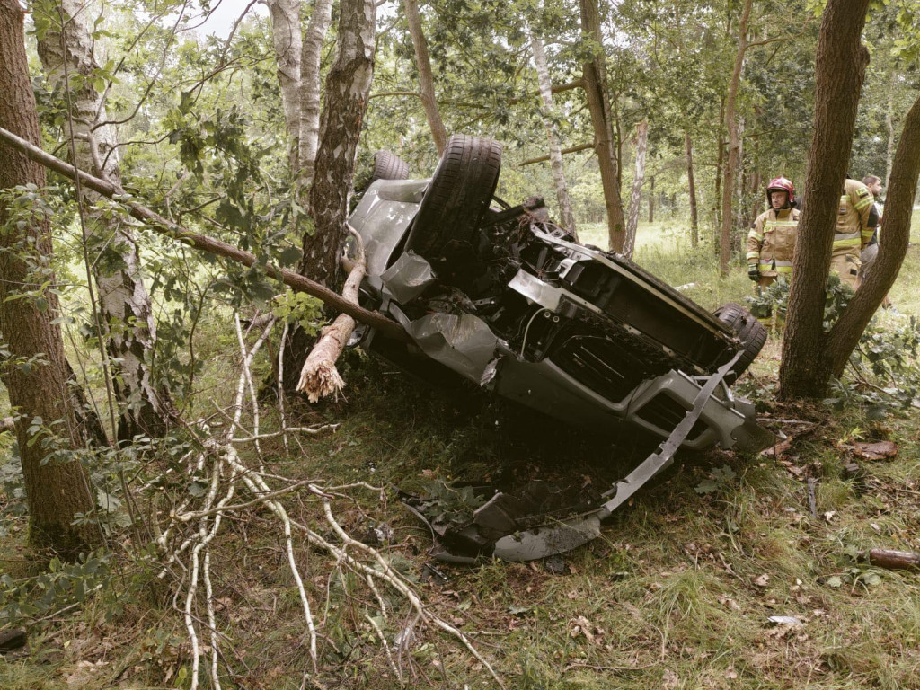 BMW dachowało w Stanisławowie Pierwszym