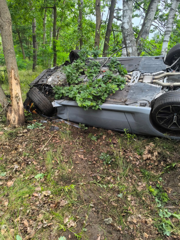 BMW dachowało w Stanisławowie Pierwszym