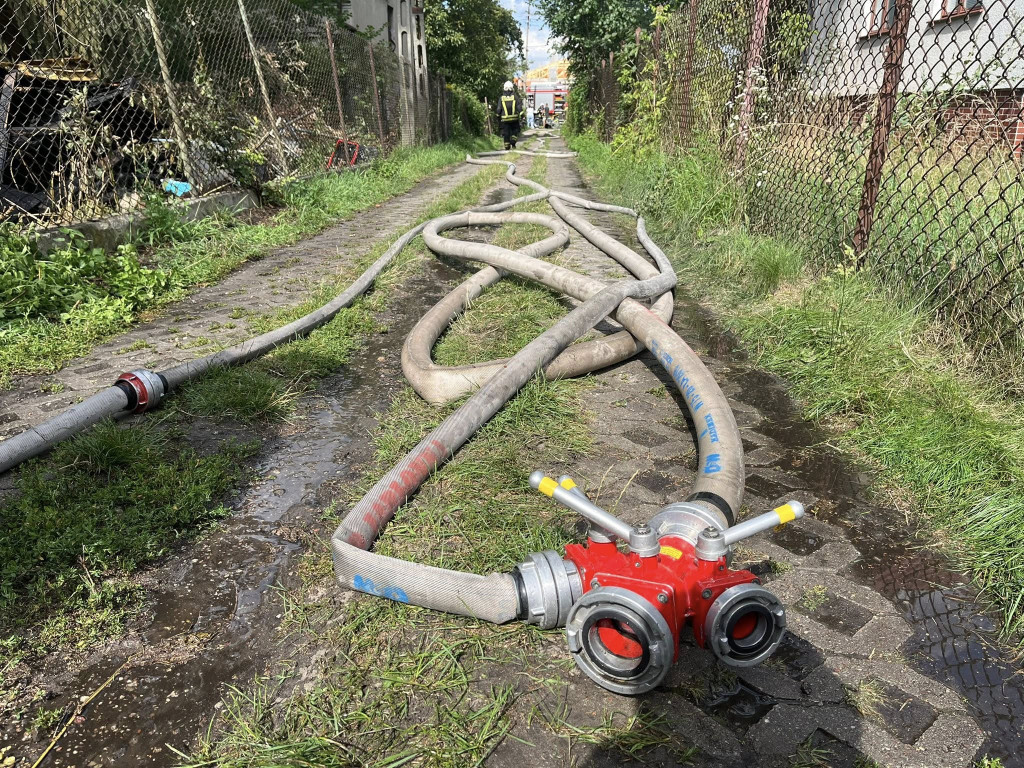 Pożar drewnianego domu w Jabłonnie