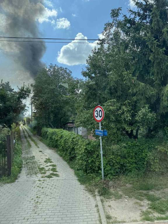 Pożar drewnianego domu w Jabłonnie