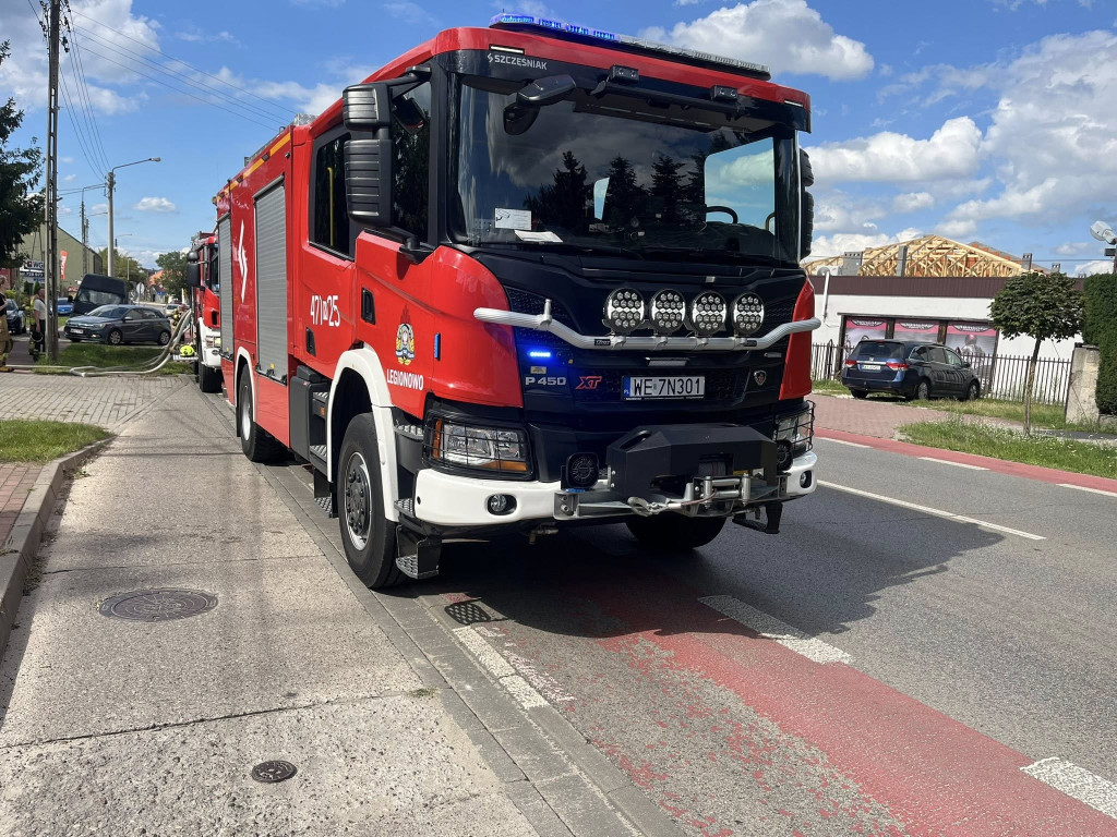 Pożar drewnianego domu w Jabłonnie