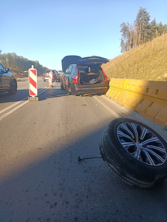Kolizja na DK61 w Michałowie-Reginowie