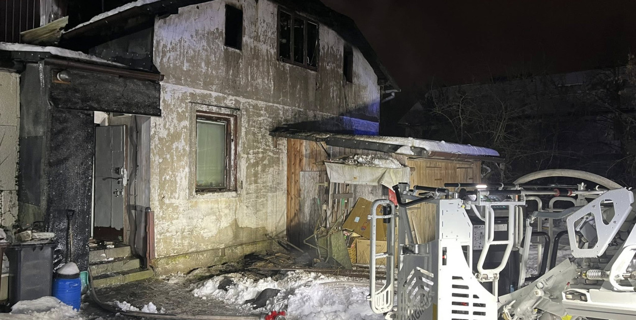 Pożar domu przy ul. Olszankowej w Legionowie