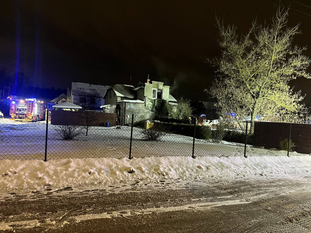 Pożar domu przy ul. Olszankowej w Legionowie