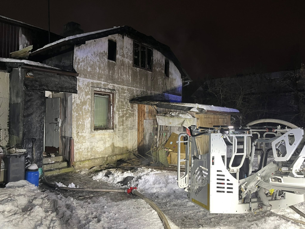 Pożar domu przy ul. Olszankowej w Legionowie