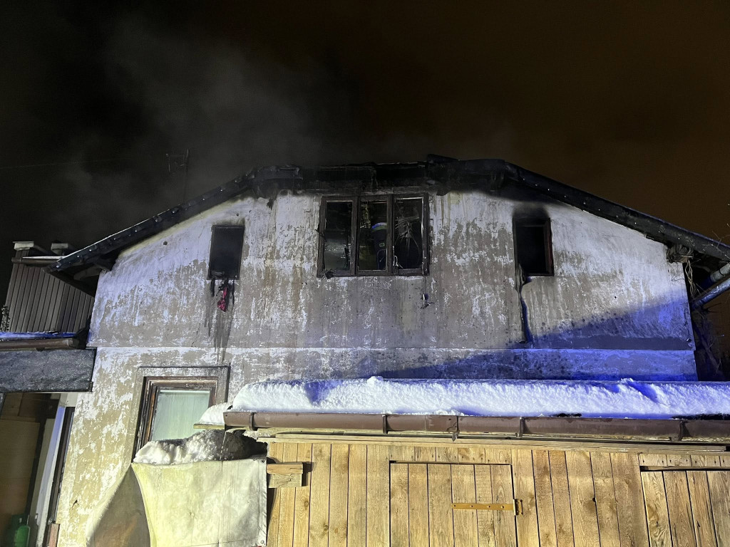 Pożar domu przy ul. Olszankowej w Legionowie