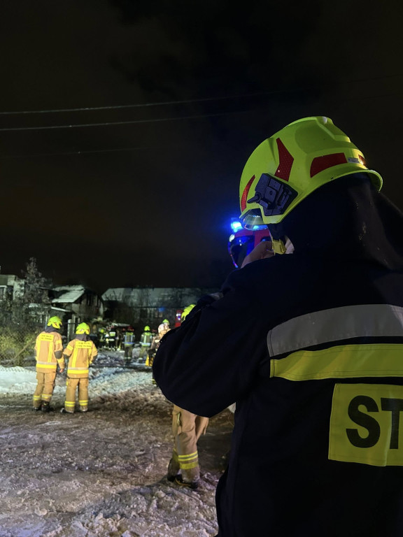 Pożar domu przy ul. Olszankowej w Legionowie