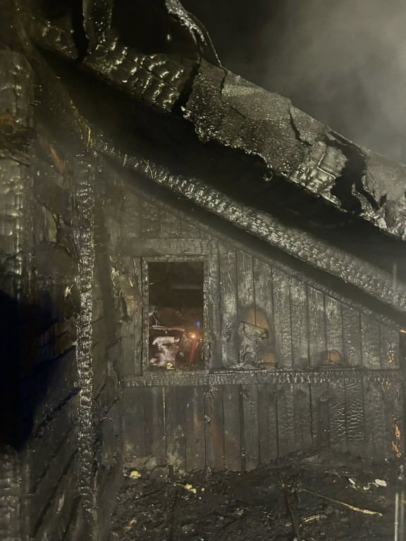 Pożar domu przy ul. Olszankowej w Legionowie