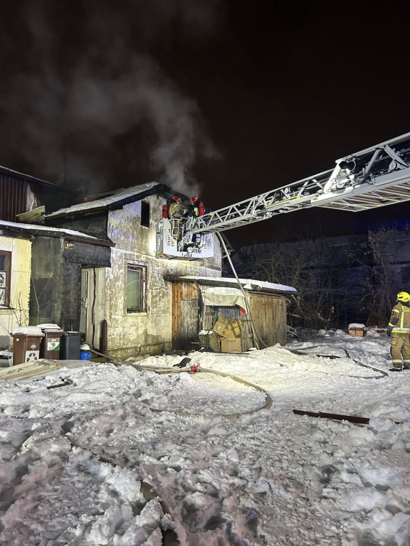 Pożar domu przy ul. Olszankowej w Legionowie