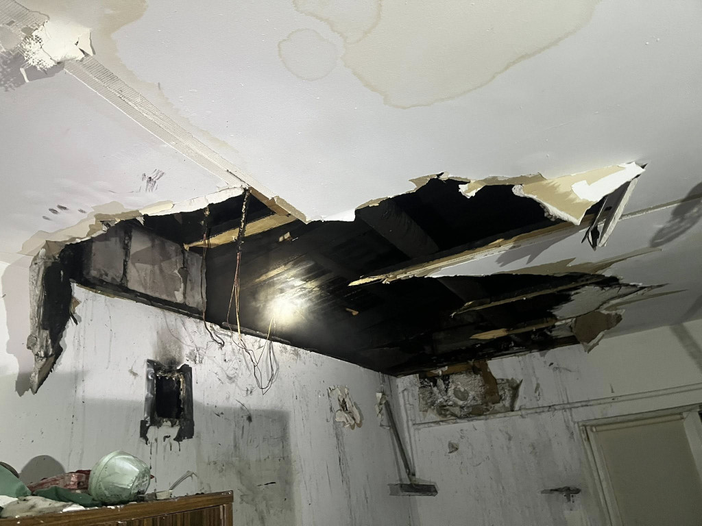 Pożar sadzy przerodził się w pożar dachu