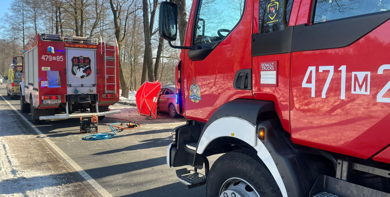 Śmiertelny wypadek na DW632 w Stanisławowie Pierwszym