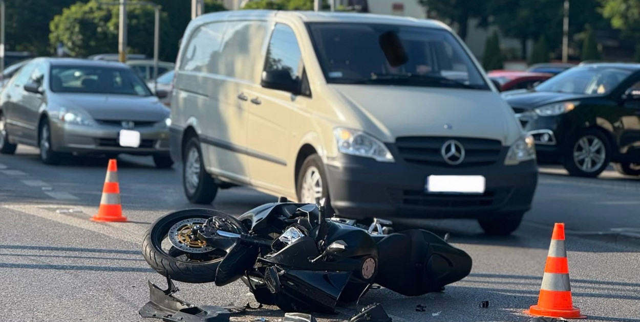 Chotomów: Kolizja z udziałem motocyklisty