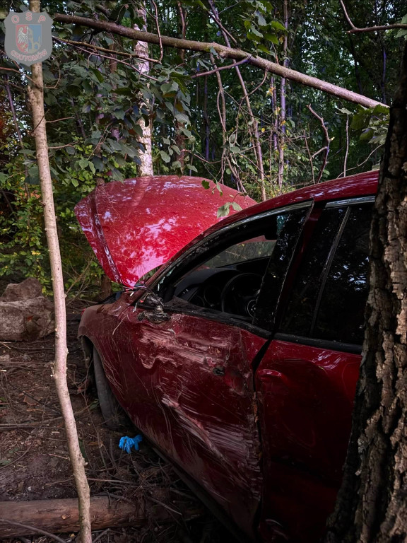 Chotomów: Mazda rozbiła się o drzewo. W środku było pięć osób