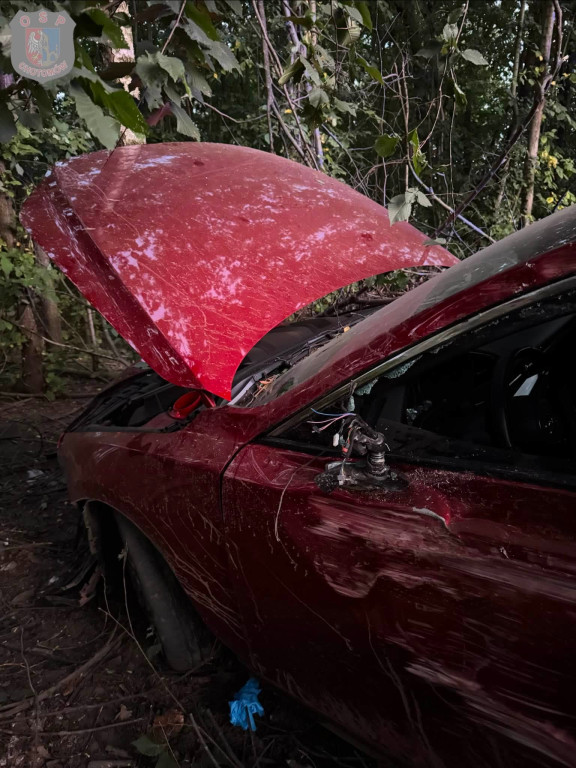 Chotomów: Mazda rozbiła się o drzewo. W środku było pięć osób