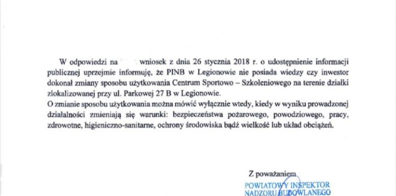 Legionowo: Inwestycja ze znakiem zapytania. Nadzór budowlany nie chce nic wiedzieć
