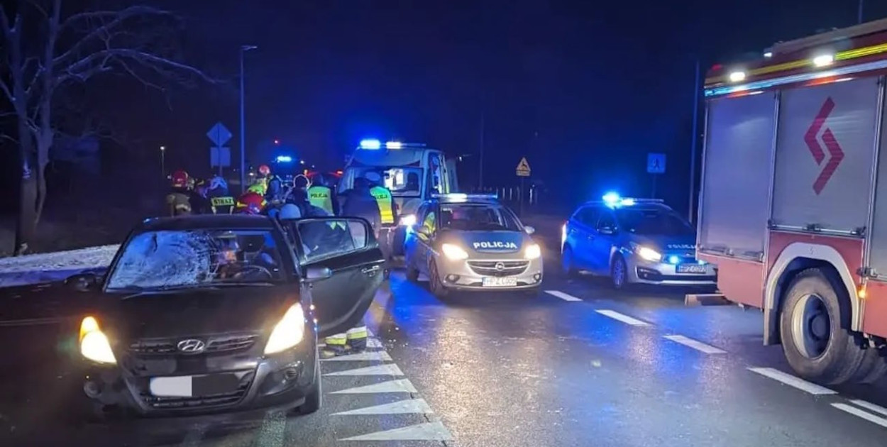 Wypadek w Skierdach. Fot. fb / KP PSP Nowy Dwór Maz.
