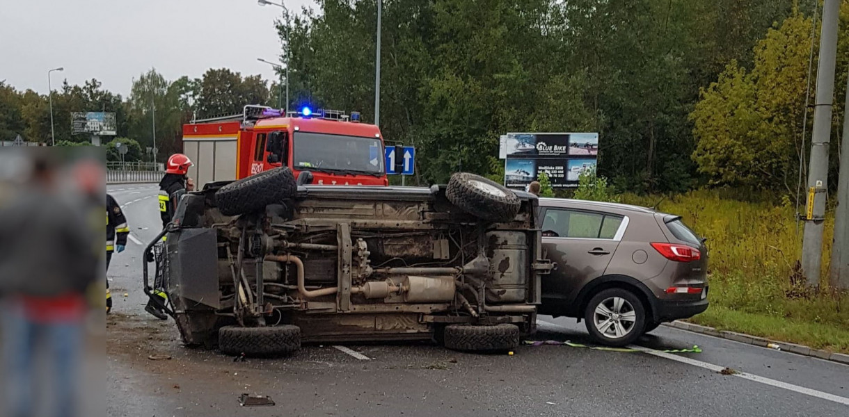 Wypadek na DK61 w Zegrzu. Fot. Czytelnik Legio24.pl