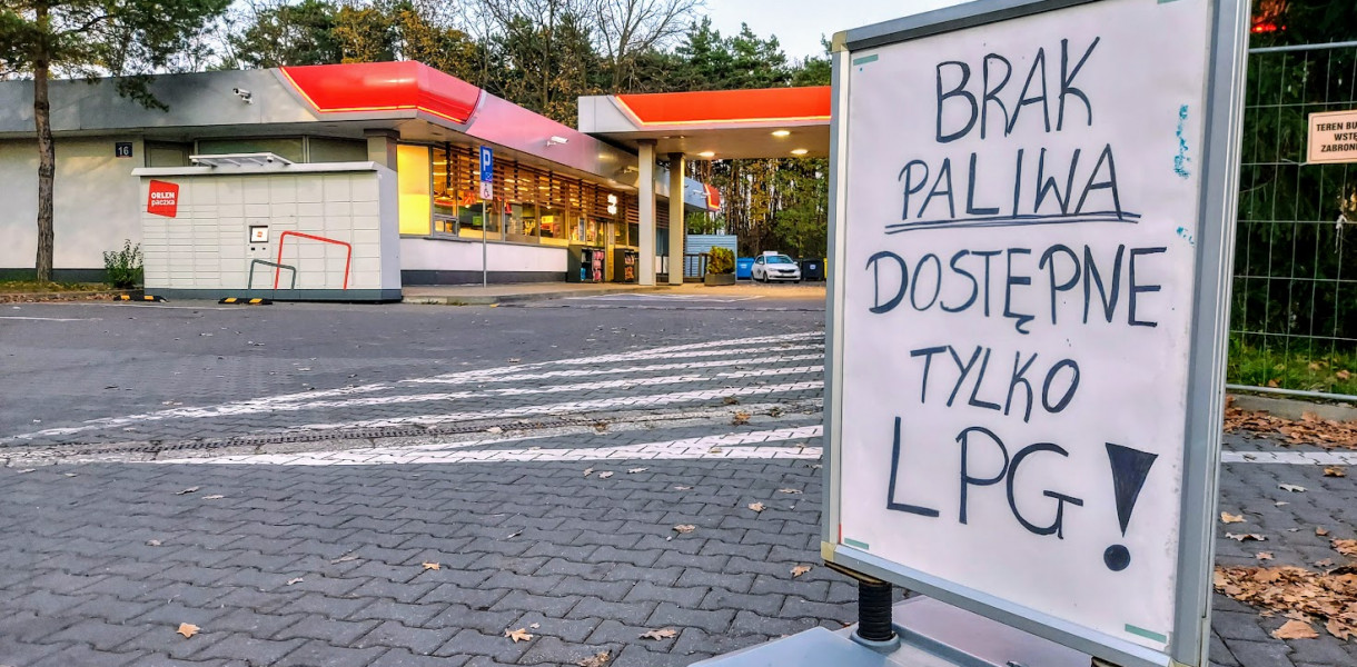 Orlen przy Sobieskiego bez benzyny i ON. Fot. Legio24.pl