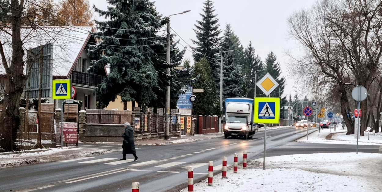 Przejście dla pieszych przy Orlenie na ul. Sobieskiego w Legionowie. Fot. Legio24.pl