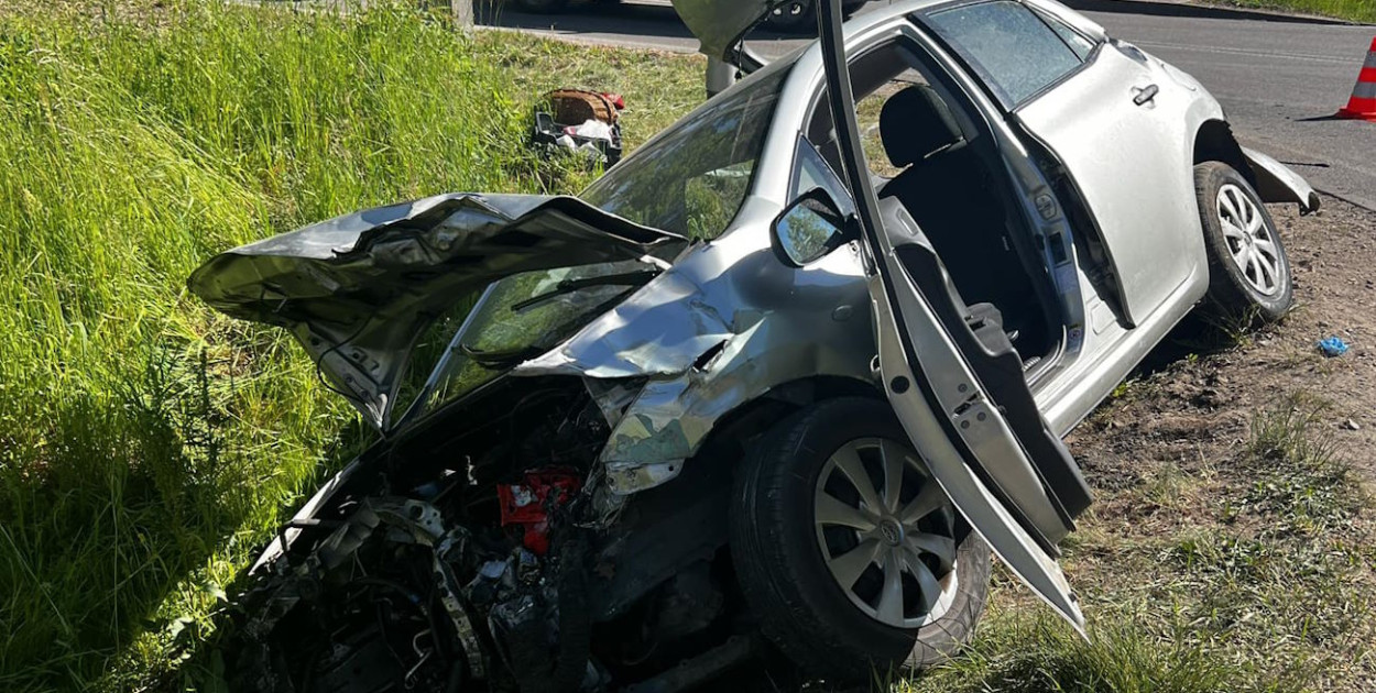 Wypadek na DK62 w miejscowości Karolino. Fot. fb / KP PSP Legionowo