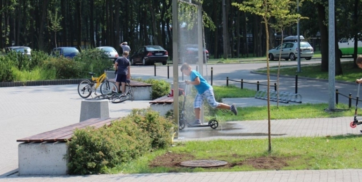 Kurtyna wodna przy Arenie Legionowo. Fot. UM Legionowo