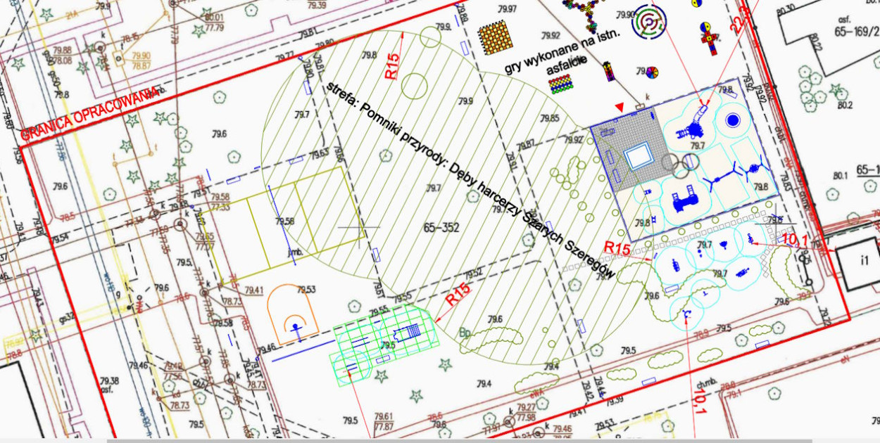 Projekt placu na os. Jagiellońska w Legionowie. Mat. UM Legionowo