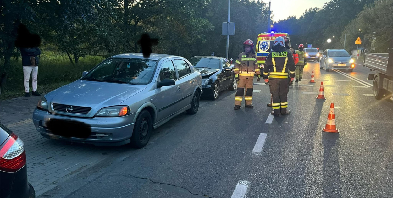 Kolizja w Jabłonnie. Fot. KP PSP Legionowo