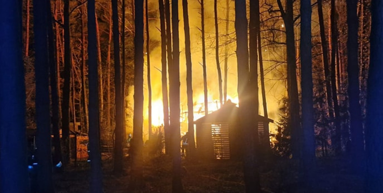 Pożar domu w Skubiance. Fot. KP PSP Legionowo