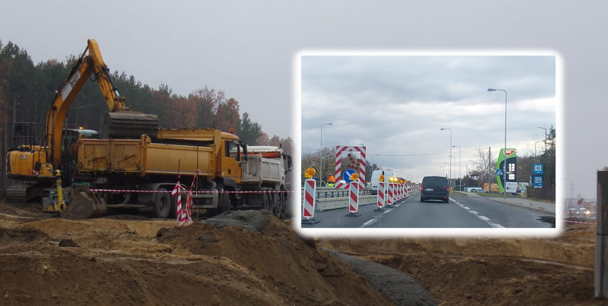 Utrudnienia na DK61. Fot. GDDKiA, fb / Grupa Mieszkańców Gminy Serock