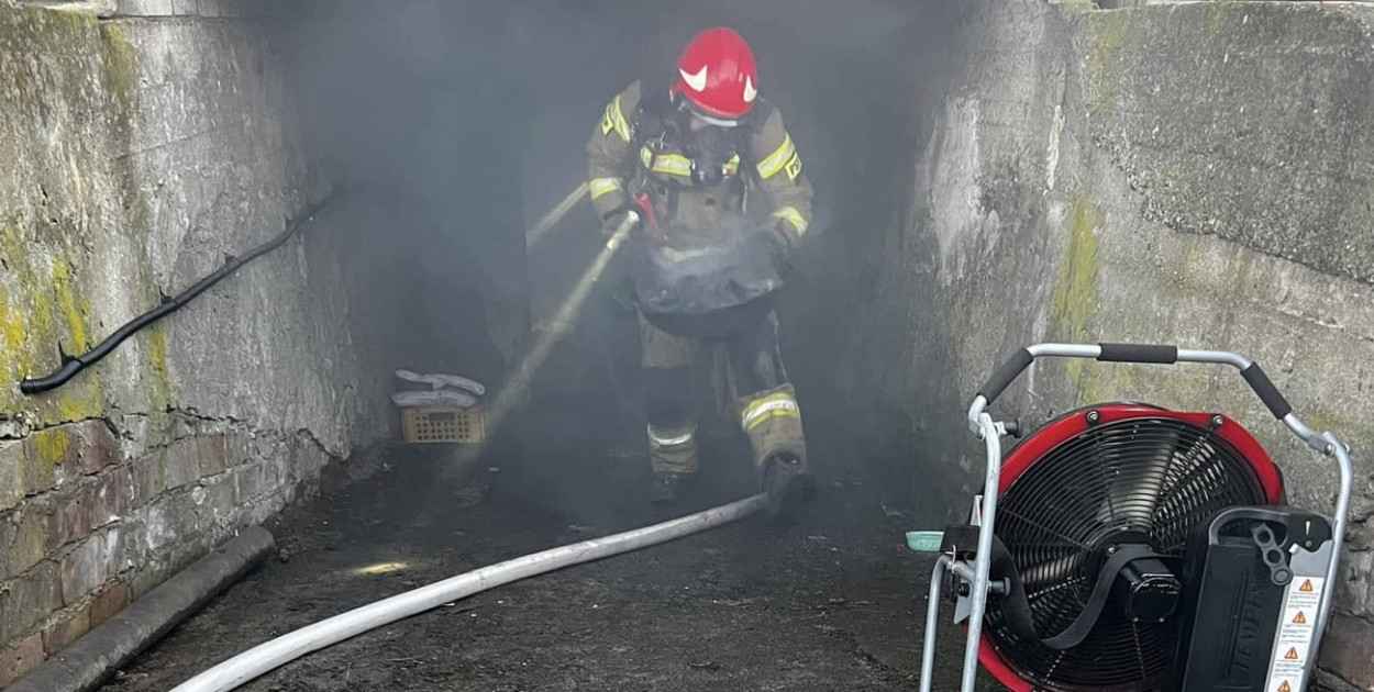 Michałów-Reginów: Pożar w kotłowni. Fot. KP PSP Legionowo