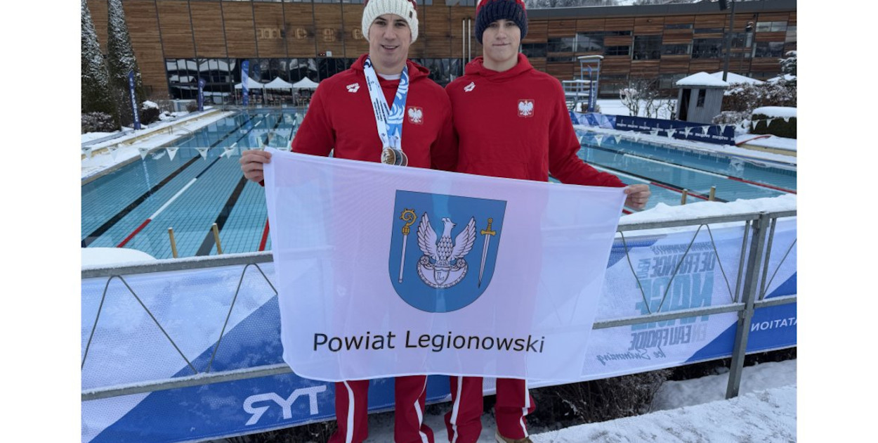 Bracia Perl podczas zawodów we Francji, fot. Starostwo Powiatowe w Legionowie