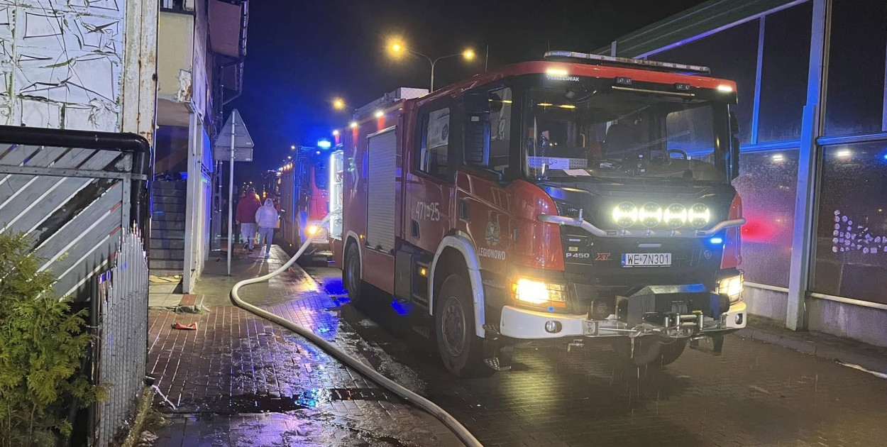 Pożar przy Warszawskiej w Legionowie. Fot. KP PSP Legionowo