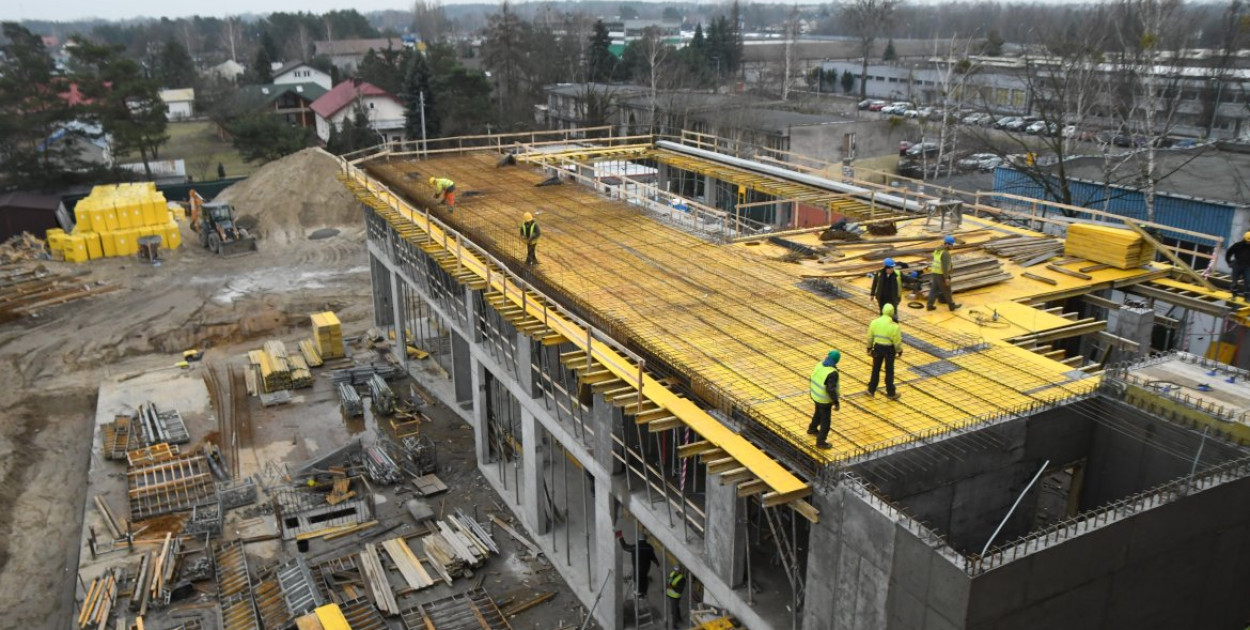 Budowa nowego skrzydła Starostwa Powiatowego. Fot. Starostwo Powiatowe w Legionowie