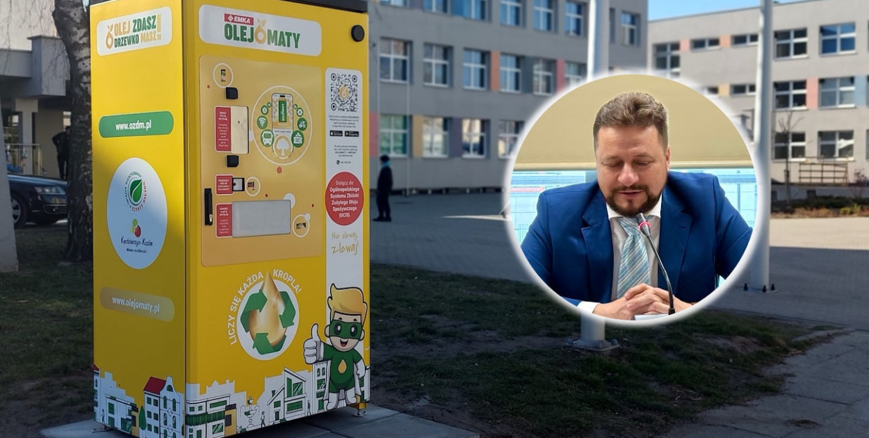 Radny Piotr Zadrożny, fot. Legio24 / Olejomat, fot. Urząd Miasta Kędzierzyn Koźle