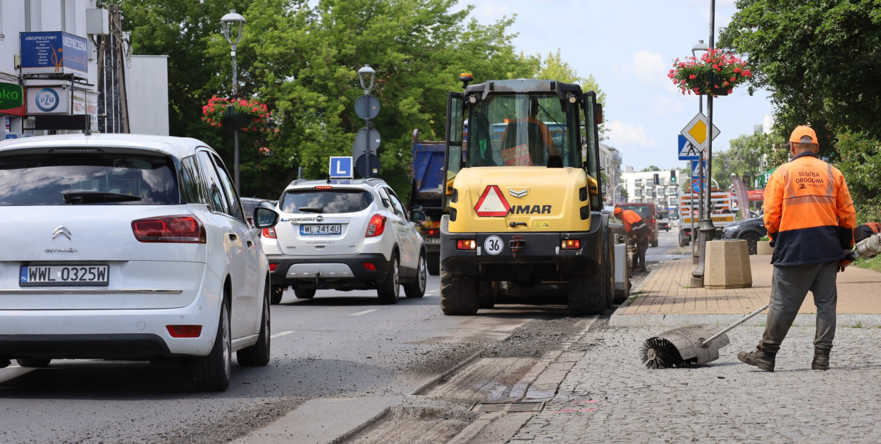Remont na ul. Piłsudskiego w Legionowie. Fot. UM Legionowo