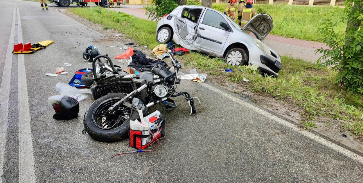 Wypadek w Górze. Fot. OSP Nowy Dwór Mazowiecki