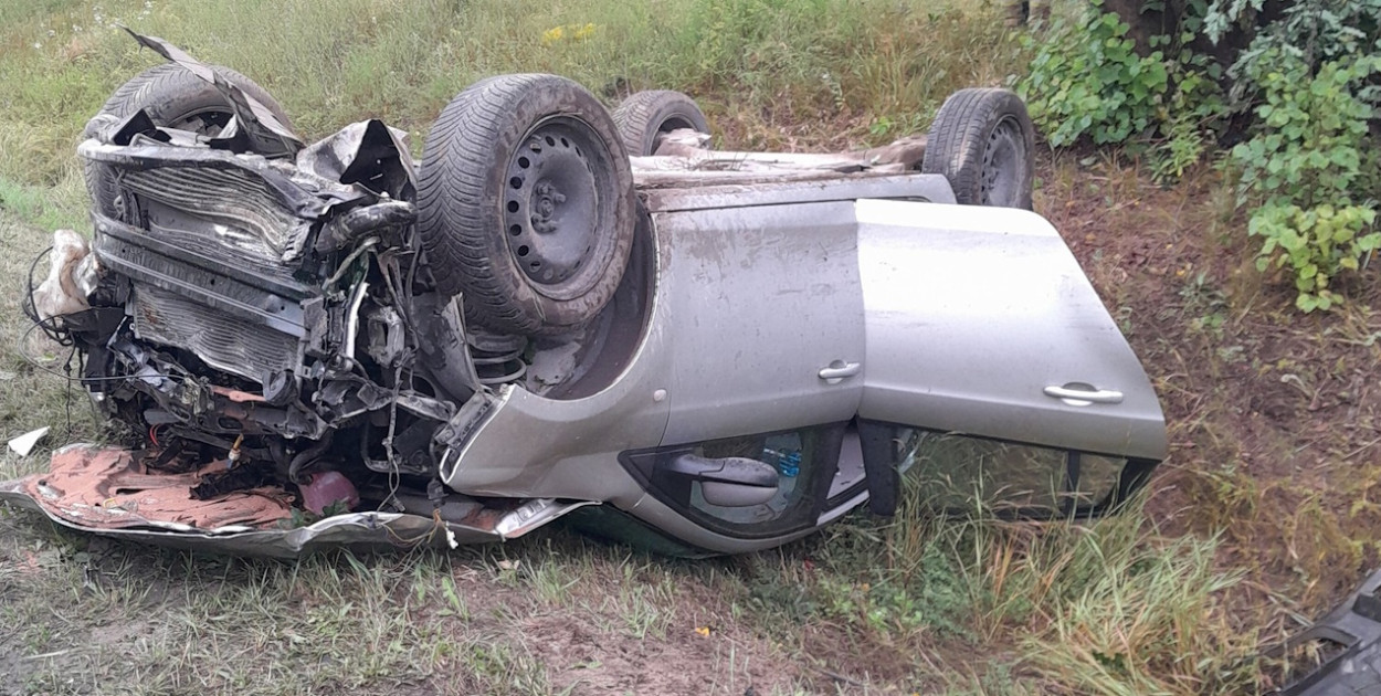Wypadek na DK62 w Łasze. Fot. OSP Gąsiorowo