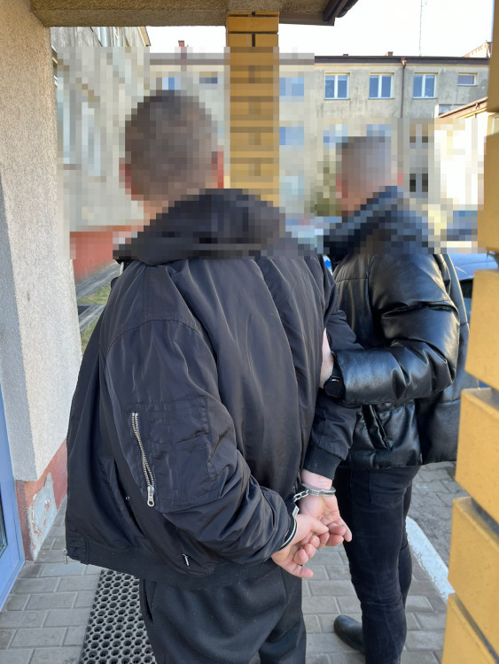 Zatrzymany mężczyzna. Fot. KPP Legionowo