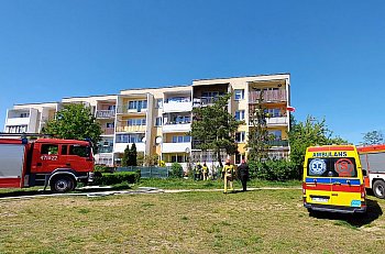 Pożar mieszkania przy ul. Husarskiej w Legionowie-2106