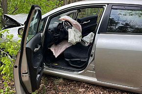 Stanisławów Pierwszy: Auto uderzyło w drzewo-2623