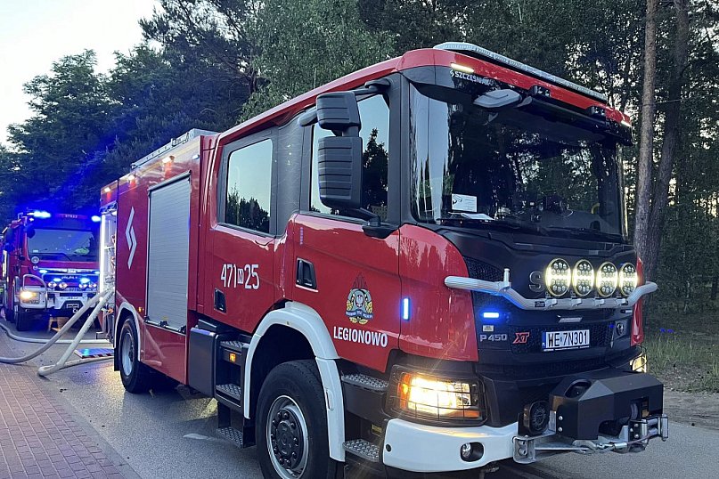 Pożar domu w Nieporęcie