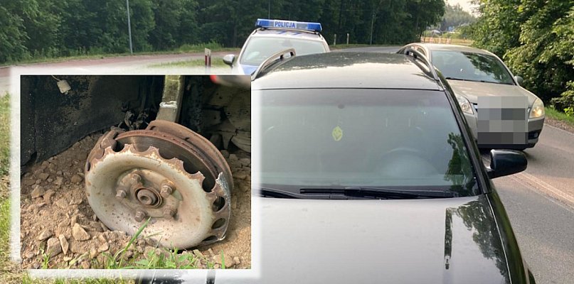 Slalomem przez gminę Wieliszew. Pijany 32-latek stracił koło, ale nie humor - 138346