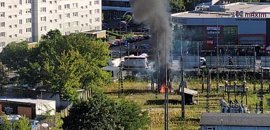 Wybuch i pożar na terenie stacji elektroenergetycznej przy CH Maxim-139050