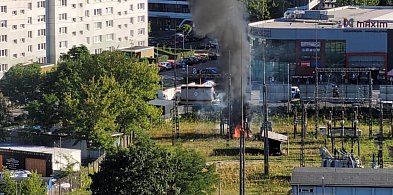 Wybuch i pożar na terenie stacji elektroenergetycznej przy CH Maxim-139050
