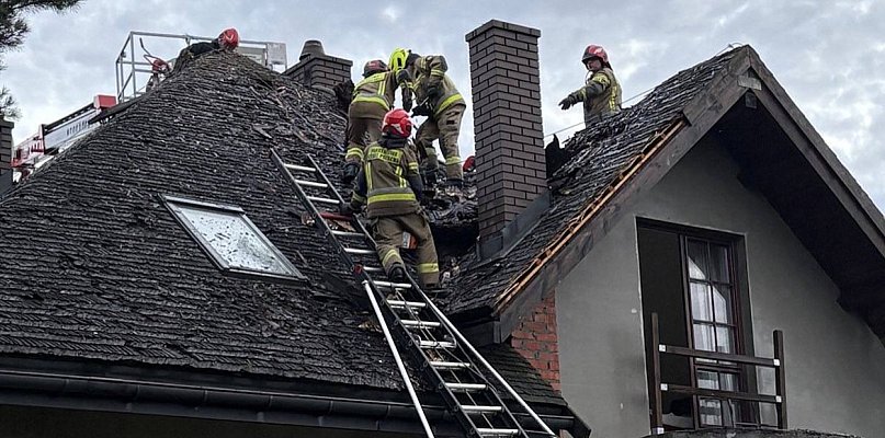 12 zastępów straży w akcji. Groźny pożar przy ul. Zacisze w Serocku - 140294