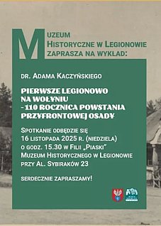Niedzielny wykład w Muzeum Historycznym w Legionowie