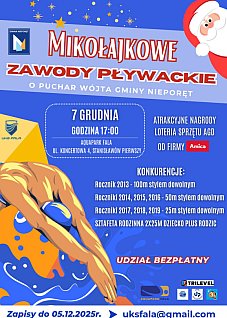 Mikołajkowe Zawody Pływackie o Puchar Wójta Gminy Nieporęt