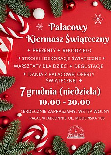 Pałacowy Kiermasz Świąteczny w Jabłonnie