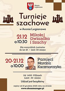 Turnieje szachowe w Arenie Legionowo
