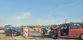 Zderzenie na DK61 w Michałowie-Reginowie. Droga...